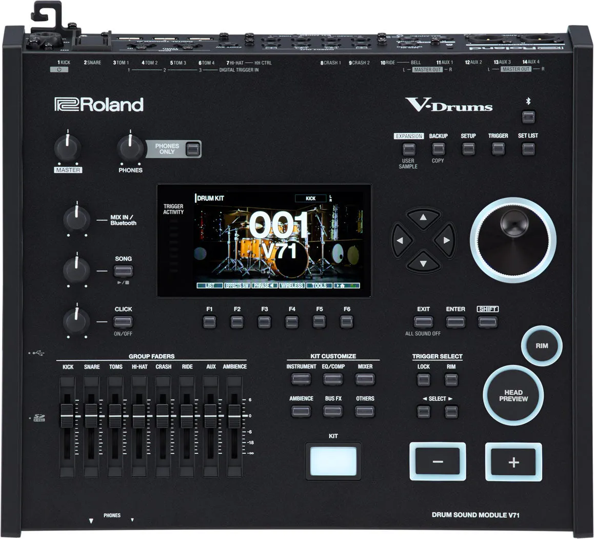 Roland VAD716 Electronic Drum Set, Gloss Natural