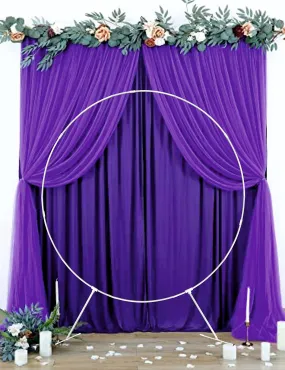 Round Arch Balloon Decoration Stand-Round Shape-White Colour-Size 5 Feet Height(1.5M) X 6 Feet Width(1.82M)-Made of Strong PVC Plastic-for Birthday/Anniversary&All Types of Party Decorations.-White