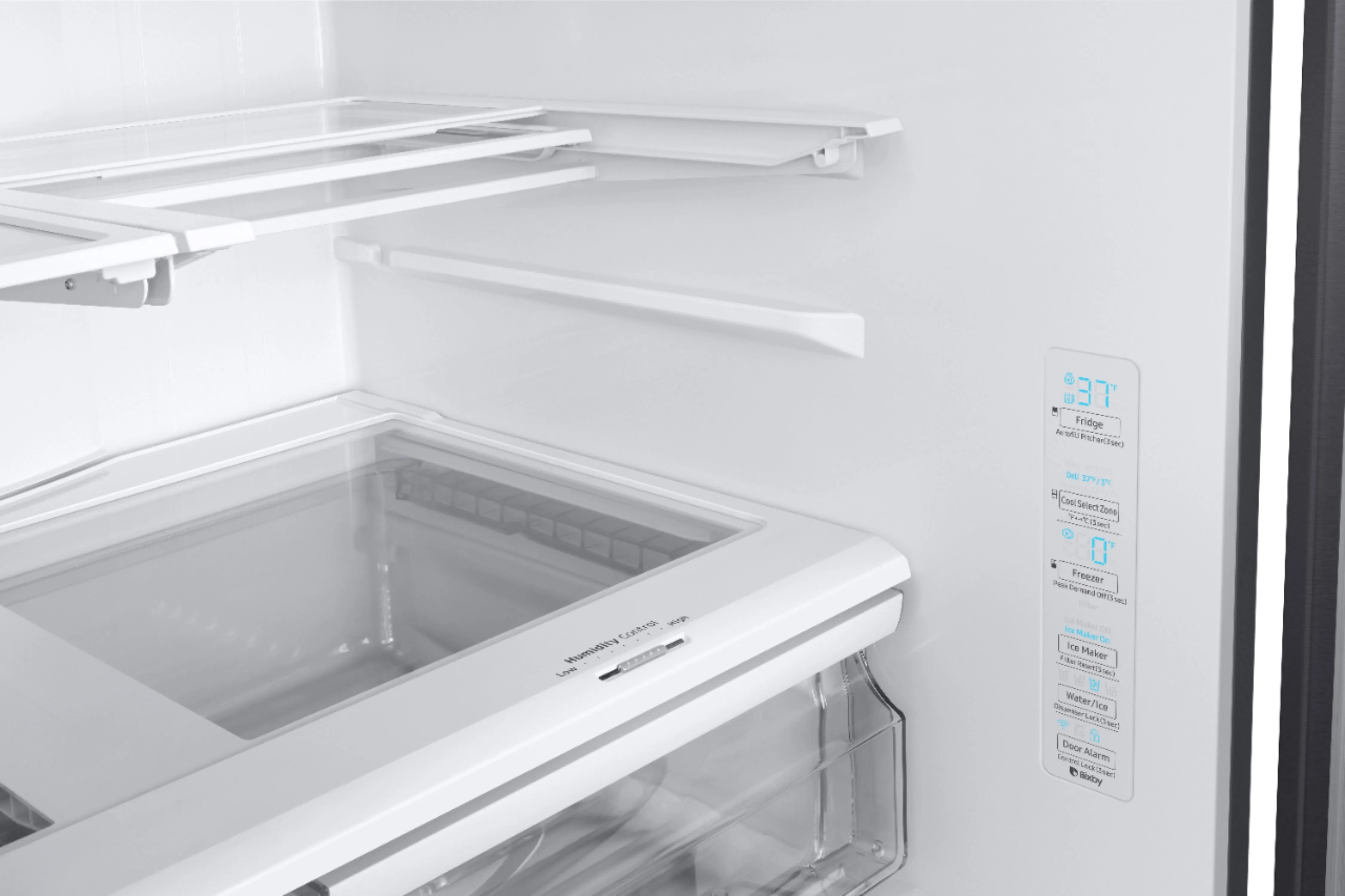 Samsung - 28 Cu. Ft. French Door Fingerprint Resistant Refrigerator with CoolSelect Pantry™ - Black stainless steel