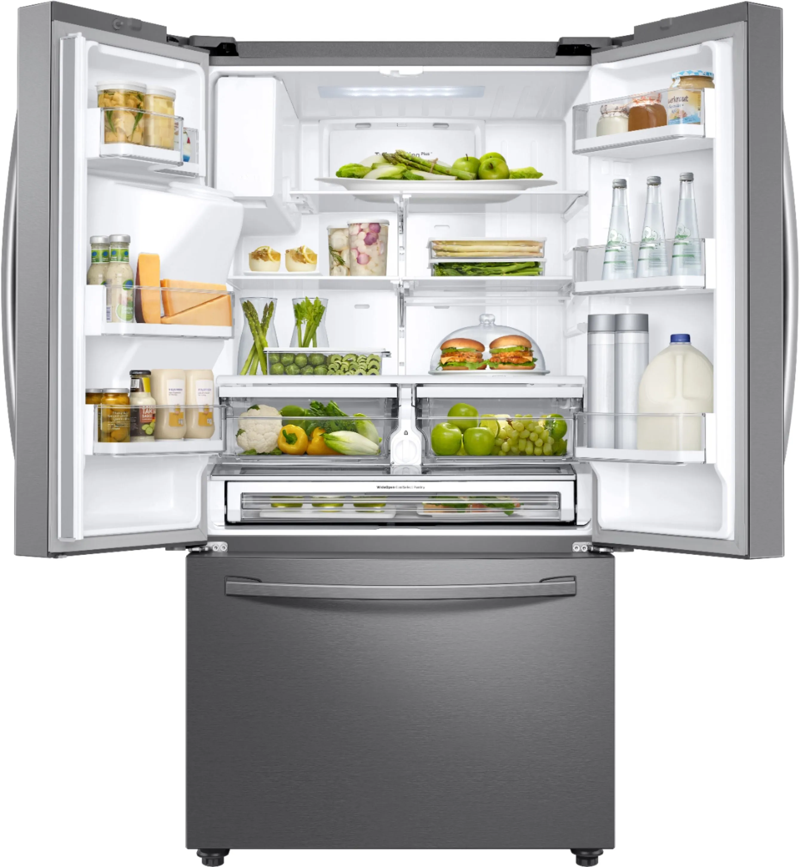 Samsung - 28 Cu. Ft. French Door Refrigerator with CoolSelect Pantry™ - Fingerprint Resistant Stainless Steel