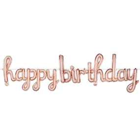Script Happy Birthday Balloon Streamers (Each)