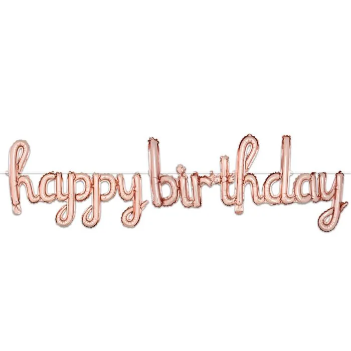 Script Happy Birthday Balloon Streamers (Each)