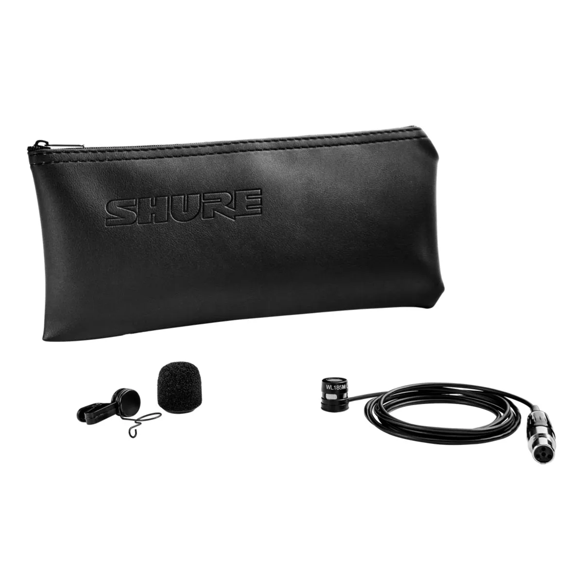 Shure WL185m Cardioid Lavalier Microphone with TA4F Termination (Black)