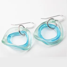 Smart Glass Small Wave Earrings (Silver)