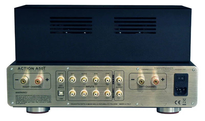 Synthesis Action A50Taurus Integrated Stereo Tube Amplifier 50w/ch (Each)