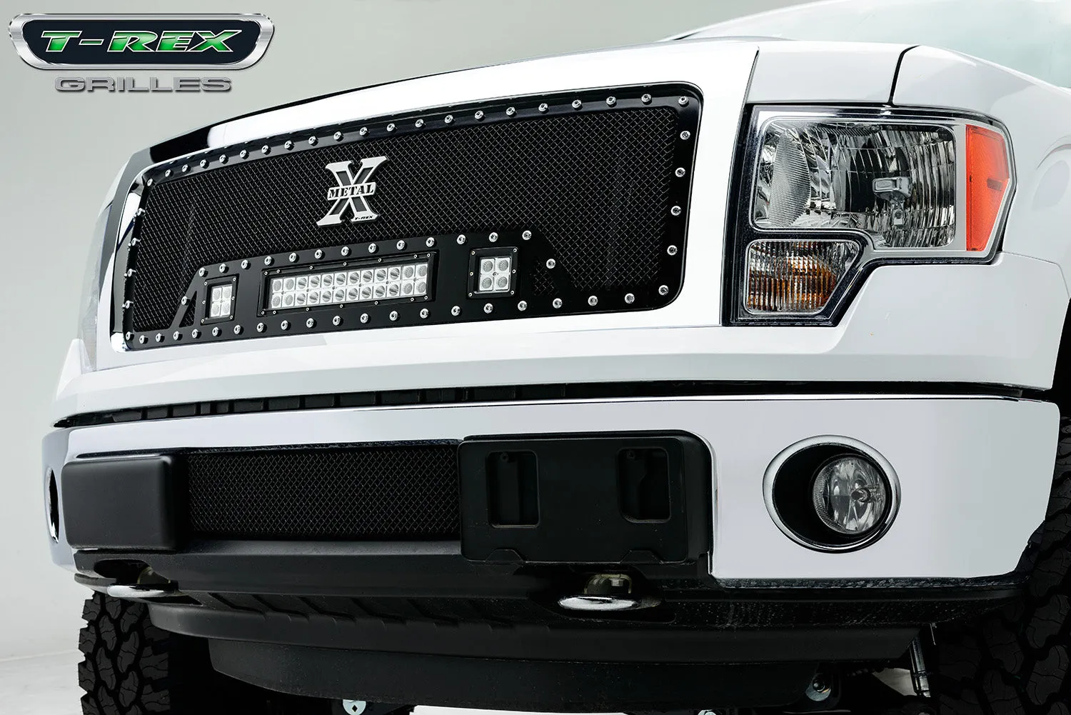 T-REX Torch Series, 1 Piece Insert Grilles - Requires Drilling or Cutting - 2013-2014 F150