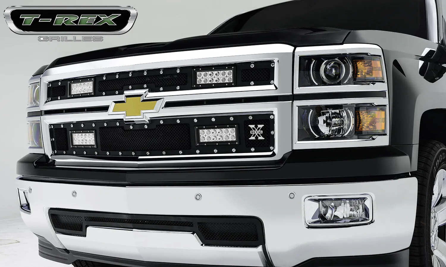 T-REX Torch Series, 2 Piece Grilles - 2014-2015 Silverado