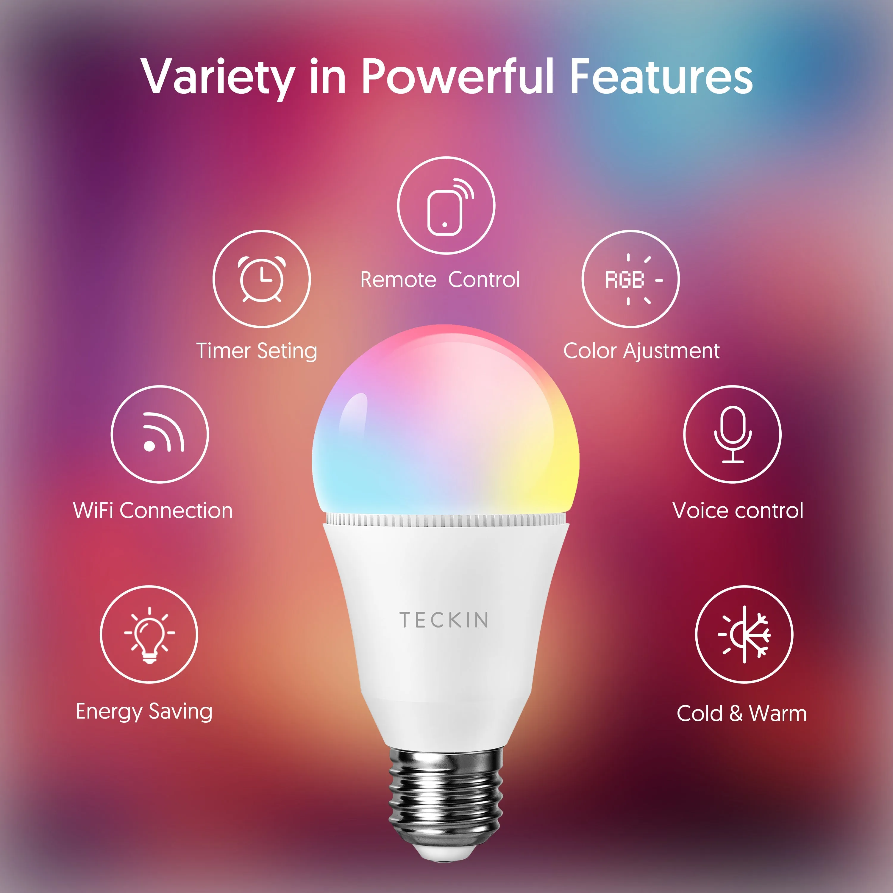 Teckin SB60 7.5W 800LM Alexa WiFi LED Bulb