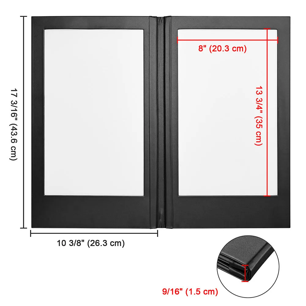 TheLAShop 8-1/2" x 14" 2-Panel Folding Illuminated LED Backlit Menu Cover