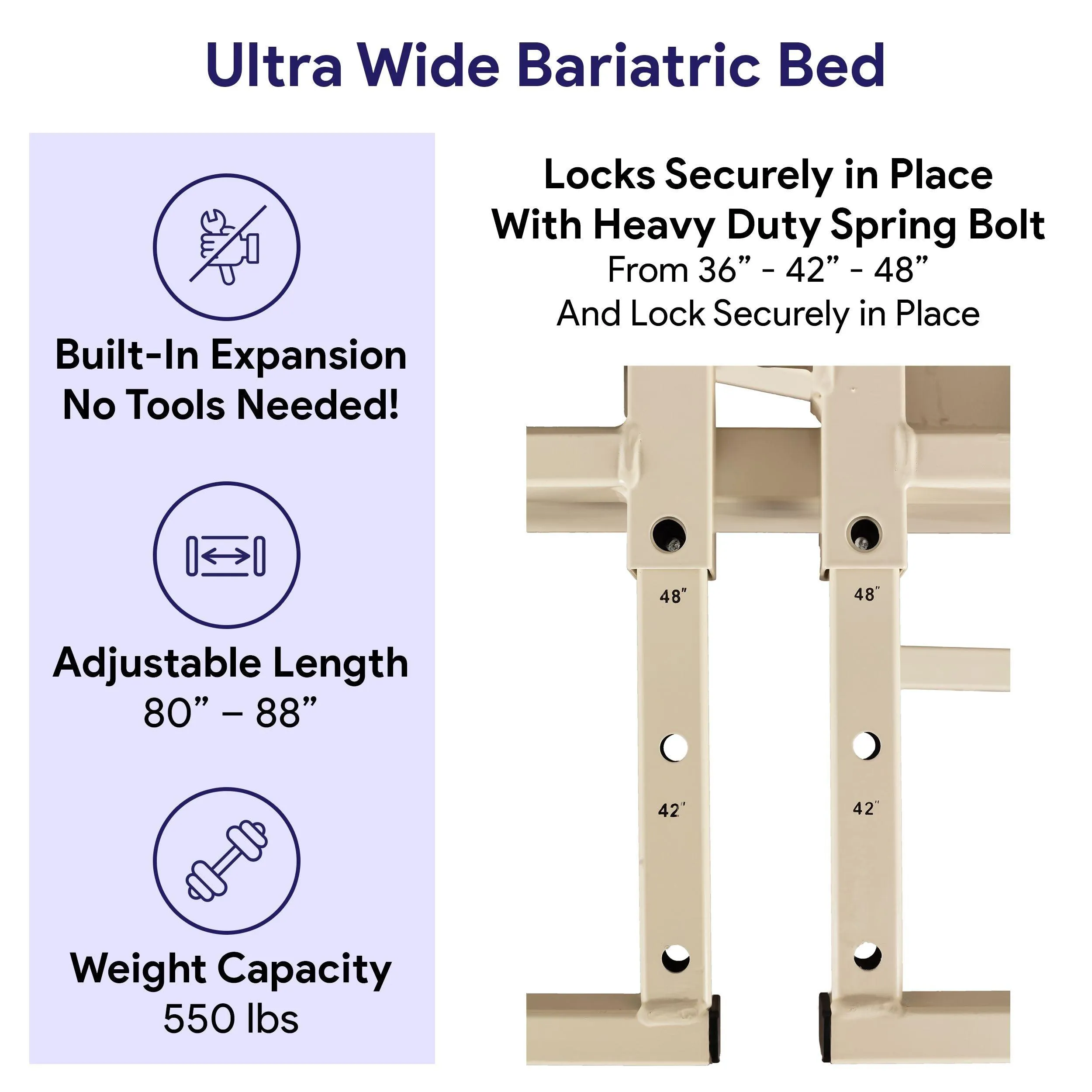 Ultra Low and High Adjustable Electric Hospital Bed