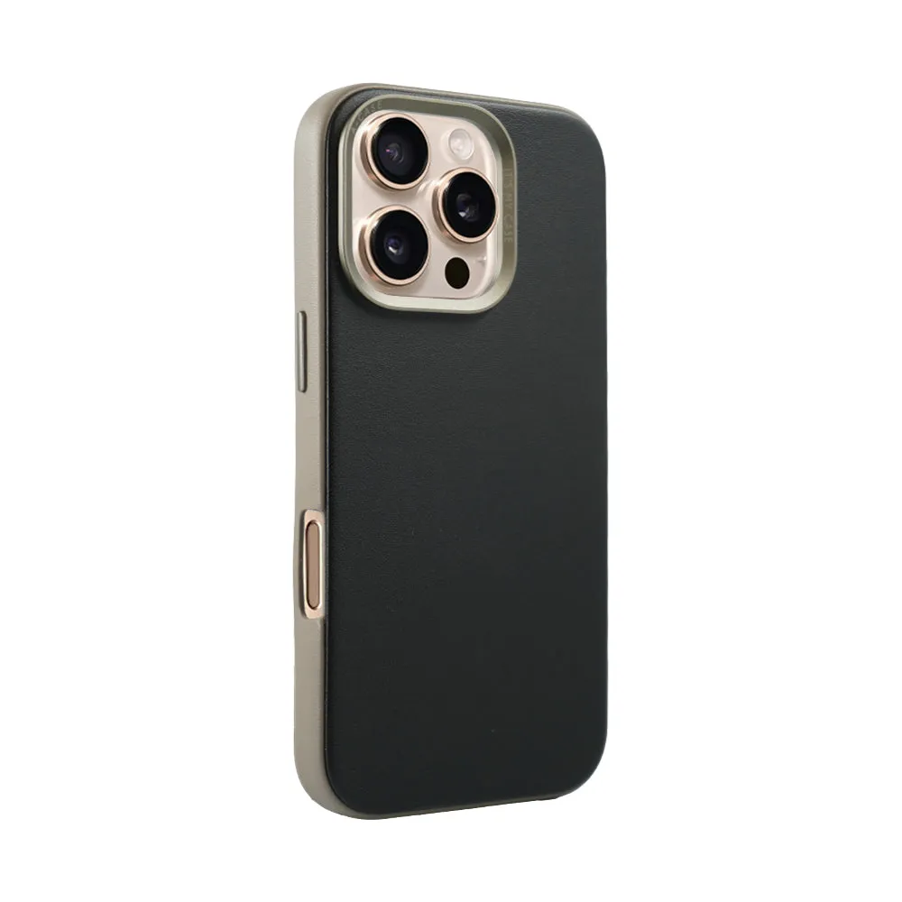 Vegan Leather Case For iPhone 16 Series - Brown