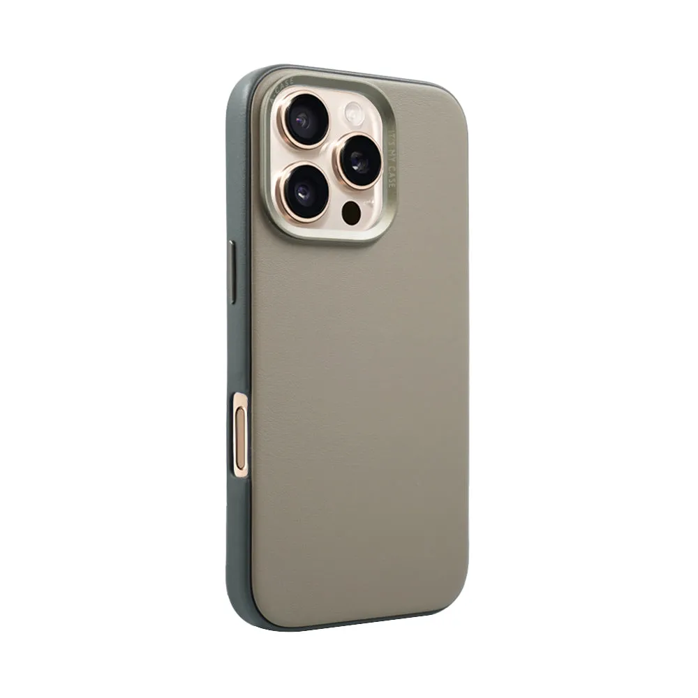 Vegan Leather Case For iPhone 16 Series - Brown