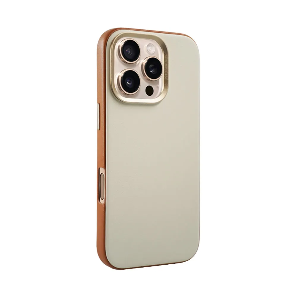 Vegan Leather Case For iPhone 16 Series - Brown