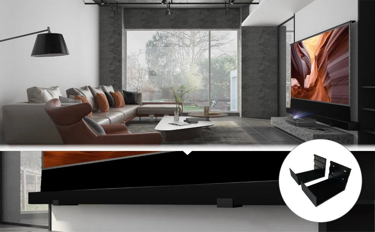 VIVIDSTORM Wall Brackets For Floor Rising Screen（Including 2 Bracket)