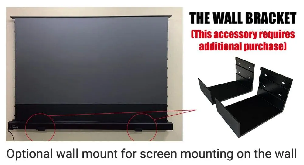 VIVIDSTORM Wall Brackets For Floor Rising Screen（Including 2 Bracket)