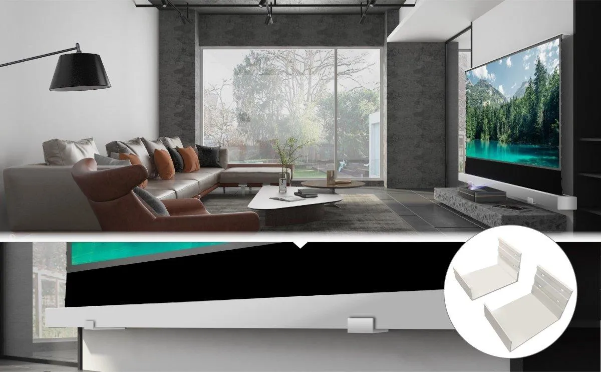 VIVIDSTORM Wall Brackets For Floor Rising Screen（Including 2 Bracket)