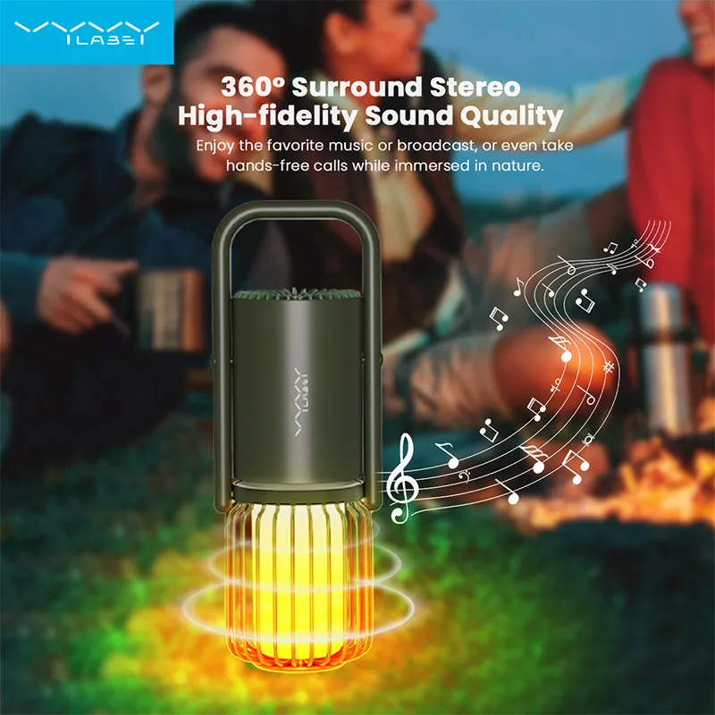 Vyvylabs X1 Flaming Multifunctional Outdoor Light Wireless Speaker   With Powerbank