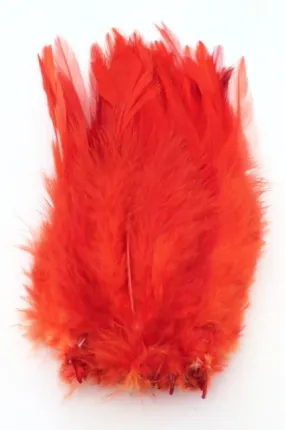Wapsi Strung Saddle Hackle 1/4 oz. Dyed Over White