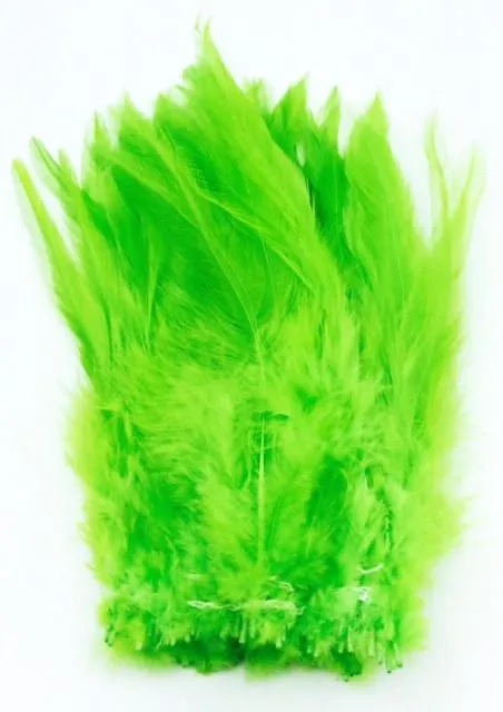 Wapsi Strung Saddle Hackle 1/4 oz. Dyed Over White