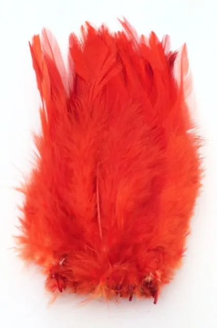 Wapsi Strung Saddle Hackle 1/4 oz. Dyed Over White