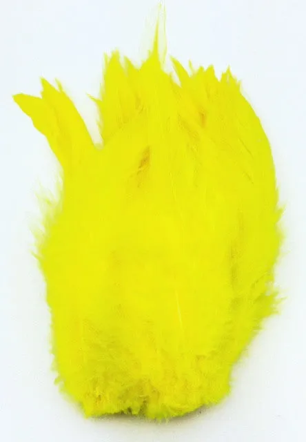 Wapsi Strung Saddle Hackle 1/4 oz. Dyed Over White