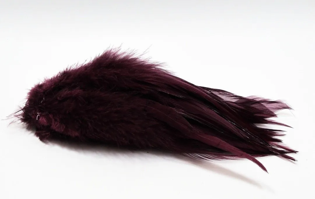 Wapsi Strung Saddle Hackle 1/4 oz. Dyed Over White