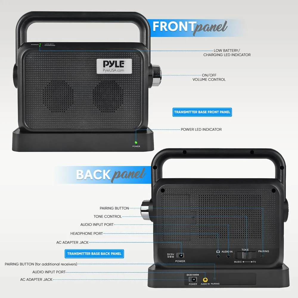 Wireless Tv Speaker Transmitter & Receiver - Comfort Hearing System