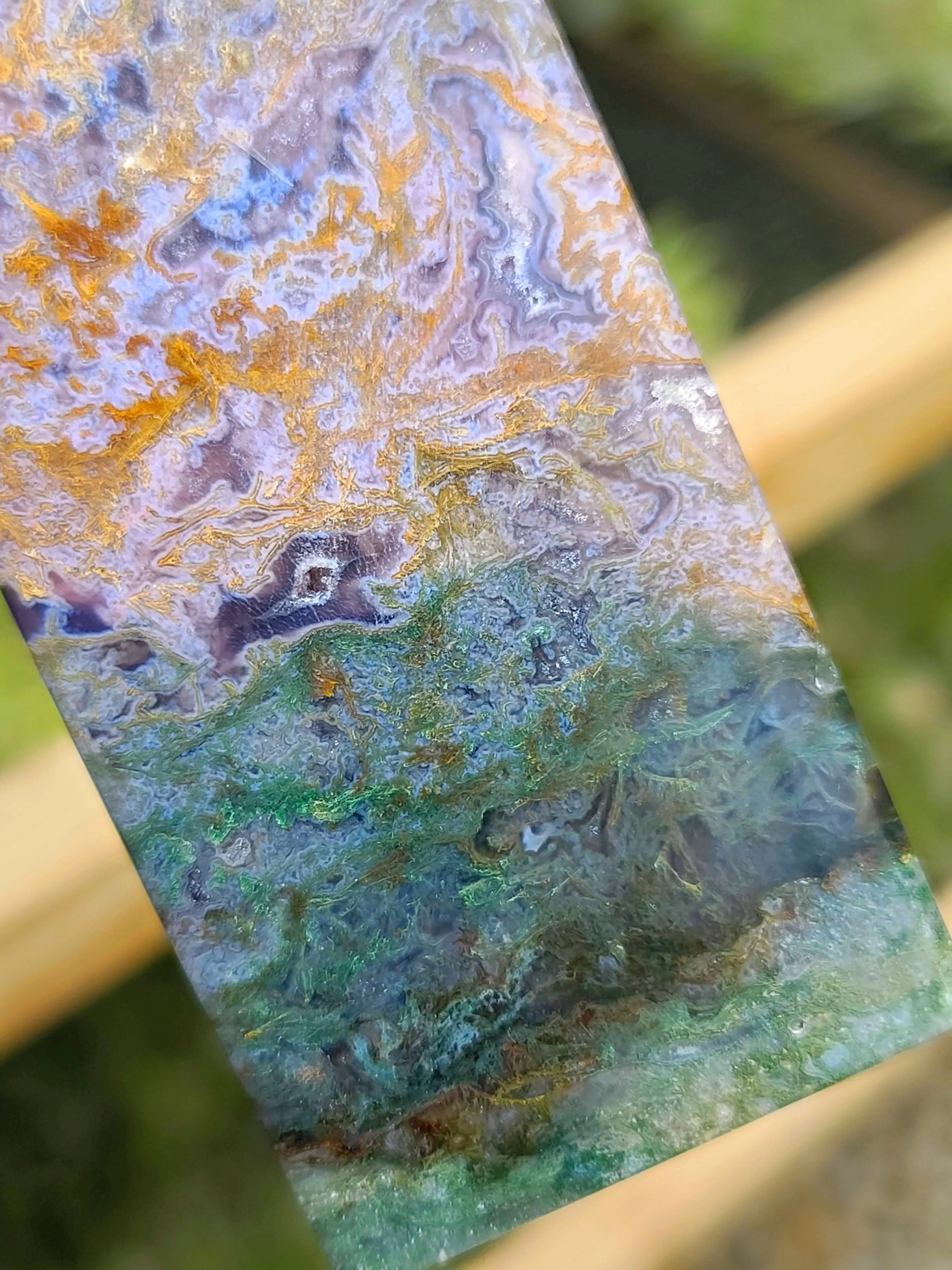 WYSIWYG- Purple Moss Agate Tower