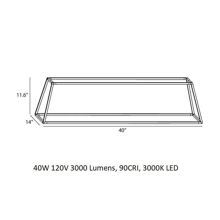Z-Bar Rise Rectangle Pendant Light
