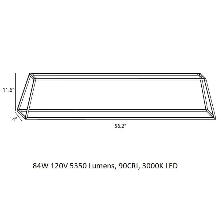 Z-Bar Rise Rectangle Pendant Light