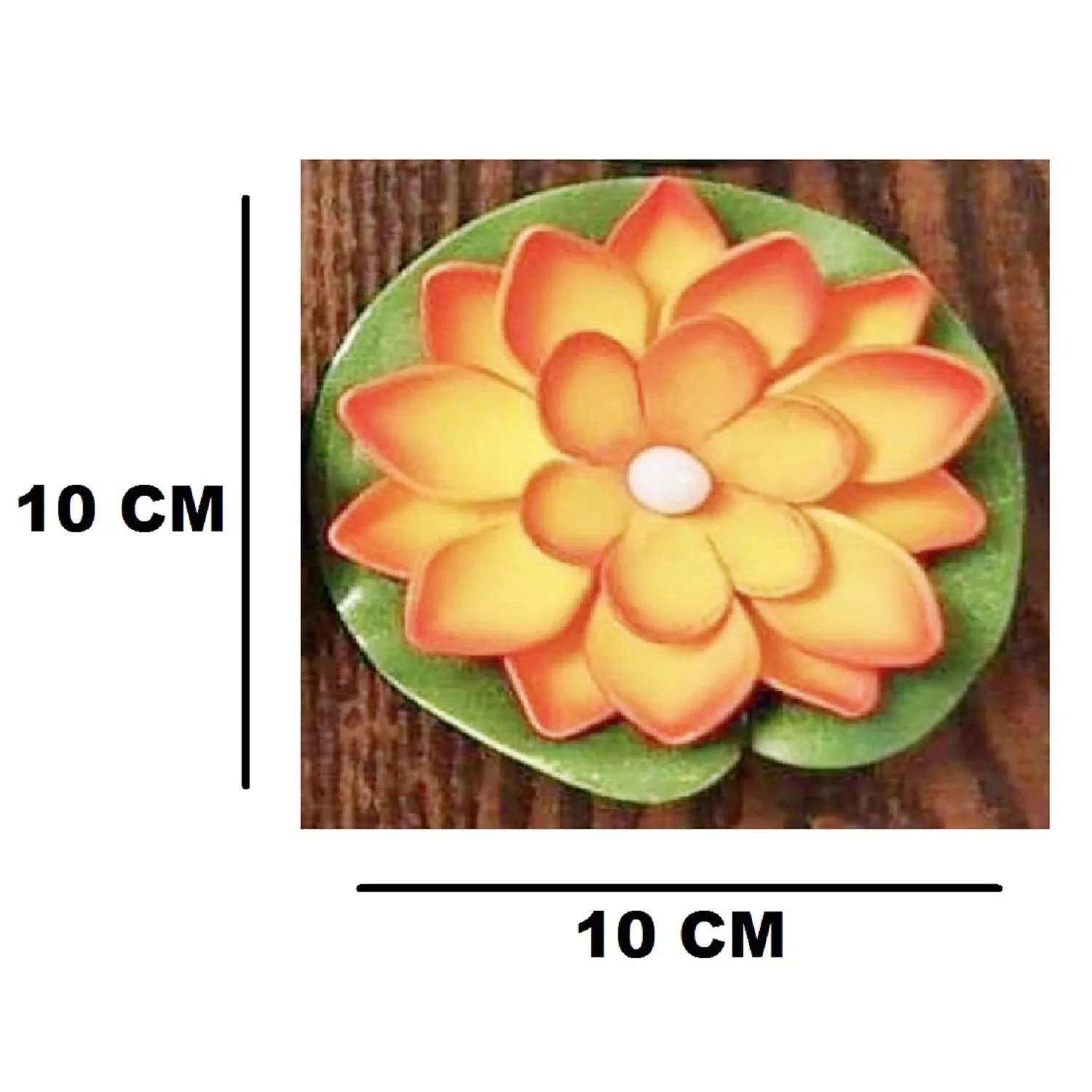 ZUGAD Waterproof Yellow Flickering Water Sensor Lotus LED Floating Candle Petals Flameless Ambient Candle Battery Operated Artificial Floating Lotus Candle Glass Bowl (Multicolor)