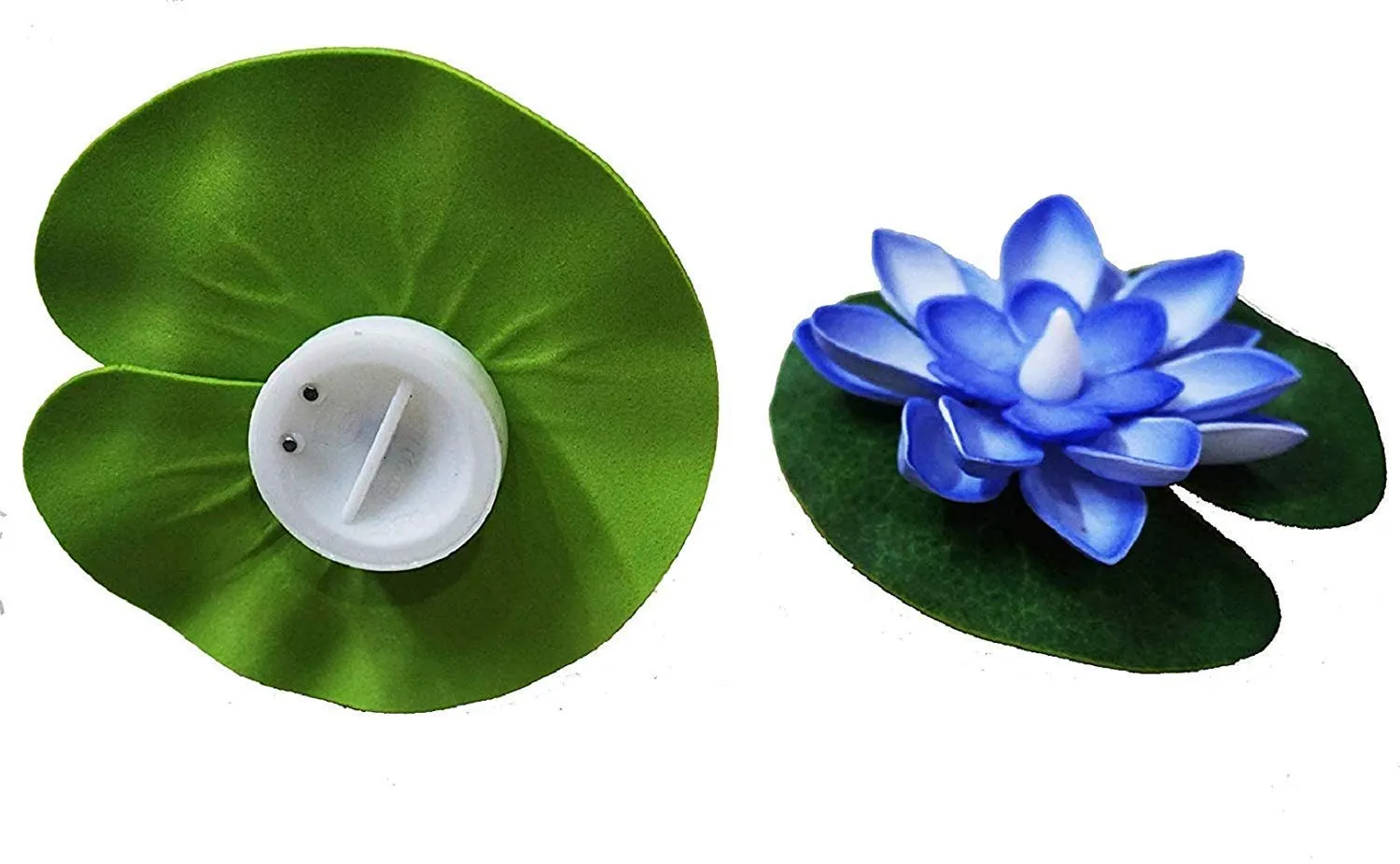 ZUGAD Waterproof Yellow Flickering Water Sensor Lotus LED Floating Candle Petals Flameless Ambient Candle Battery Operated Artificial Floating Lotus Candle Glass Bowl (Multicolor)